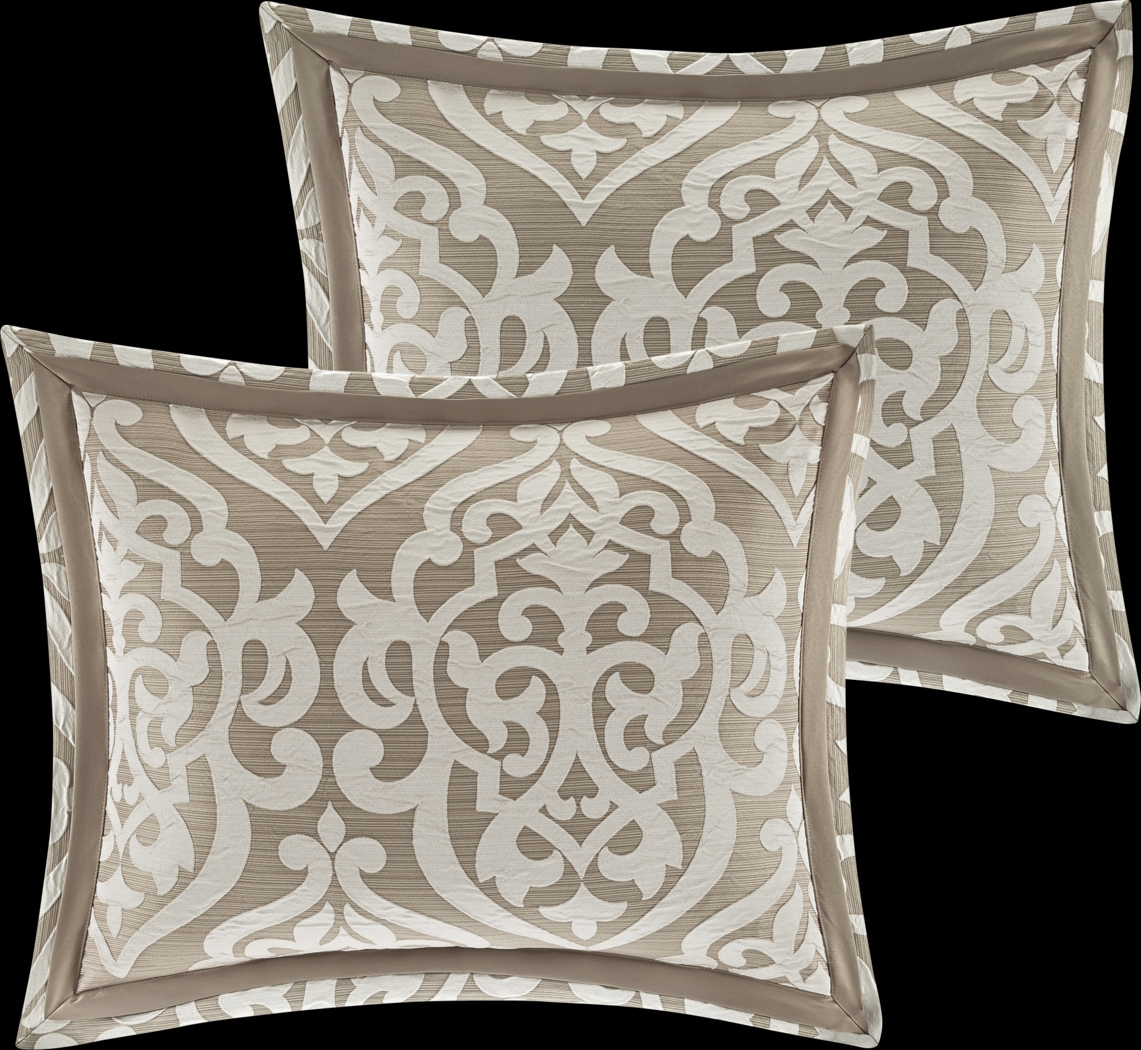 Zaida Tan 8 Pc California King Comforter Set - Thumbnail - Image 3