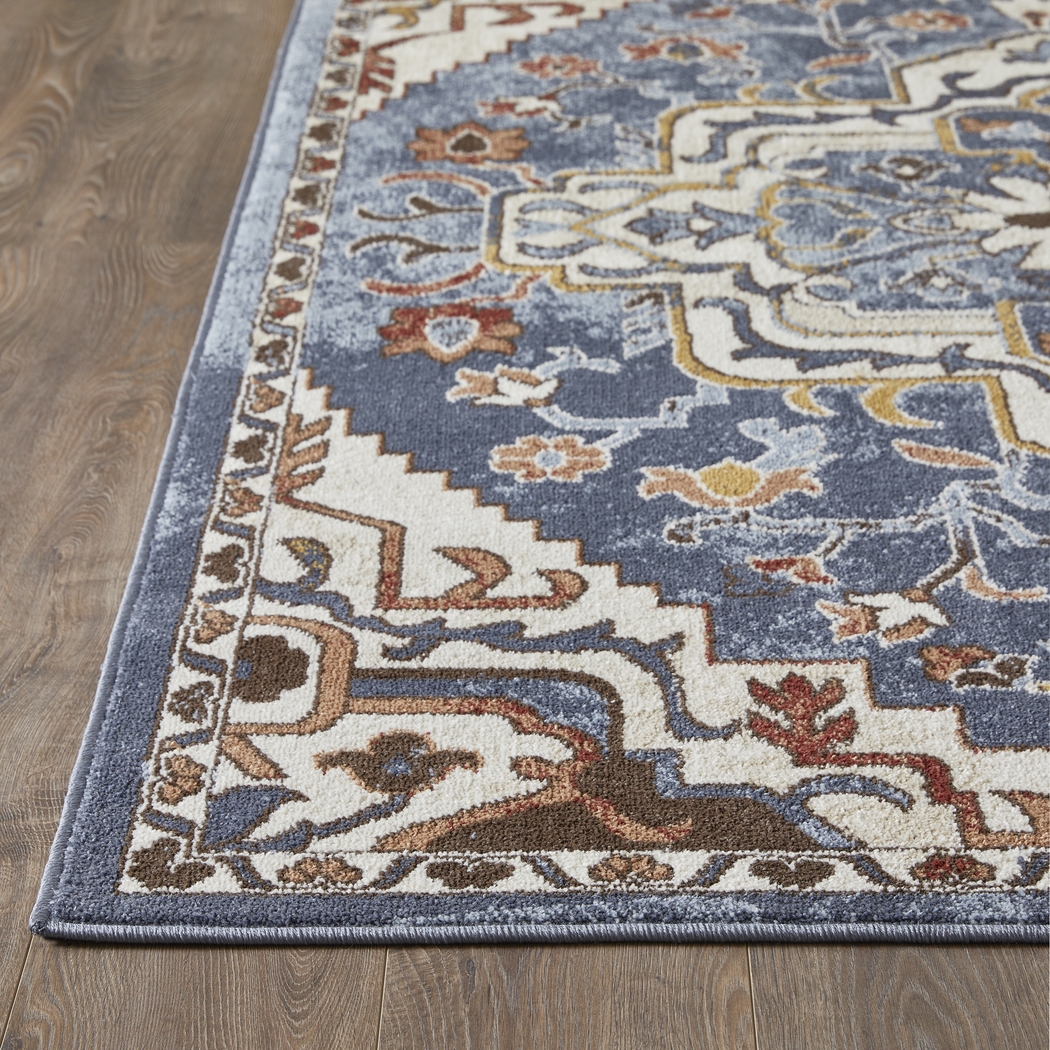 Zailorn Blue 2' x 6'7 Runner Rug - Thumbnail - Image 3