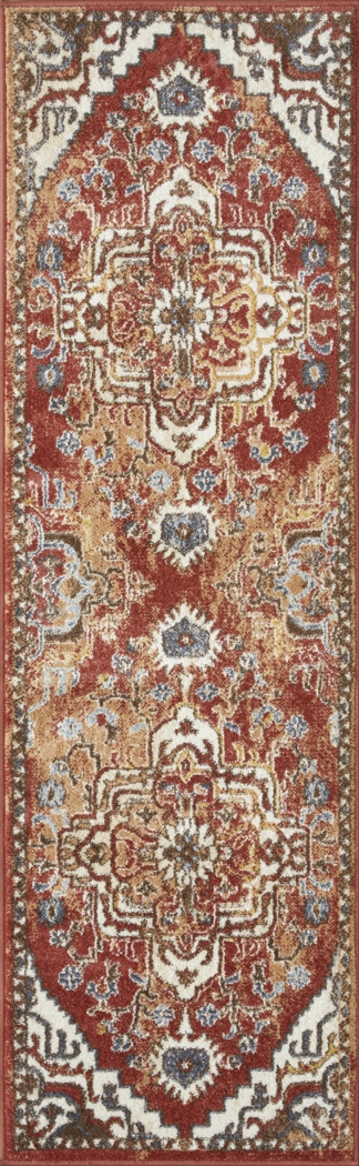 Zailorn Orange 2' x 6'7 Runner Rug - Thumbnail - Image 1