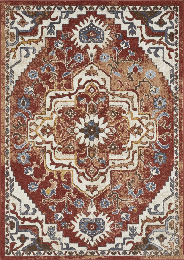Zailorn Orange 5'3 x 7'3 Area Rug - Thumbnail - Image 1