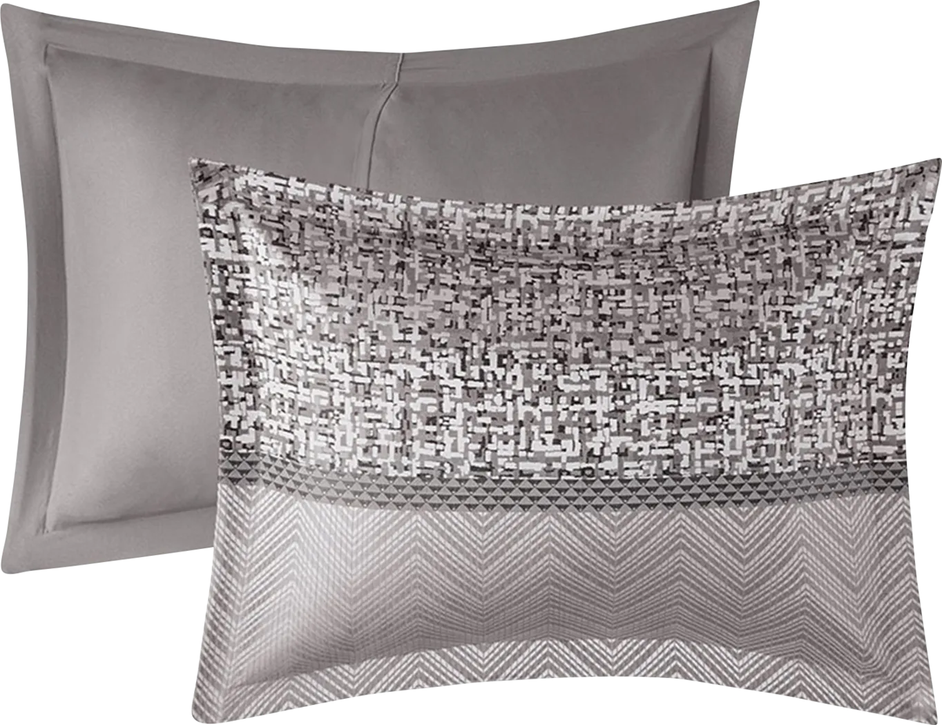 Zair Gray 7 Pc California King Comforter Set - Thumbnail - Image 3