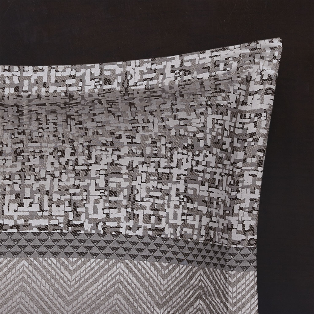 Zair Gray 7 Pc Queen Comforter Set - Thumbnail - Image 5