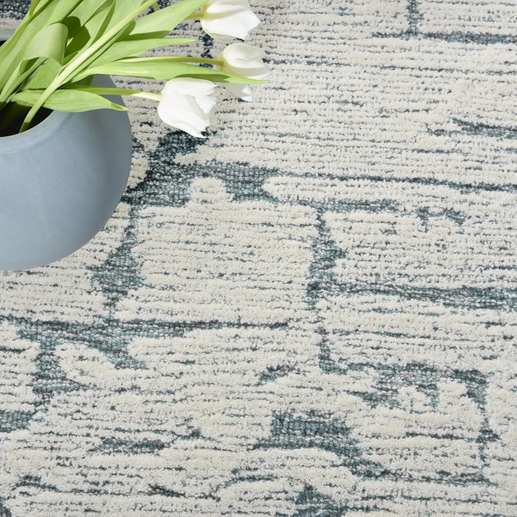 Zakir Blue 5'3 x 7'3 Rug - Thumbnail - Image 6