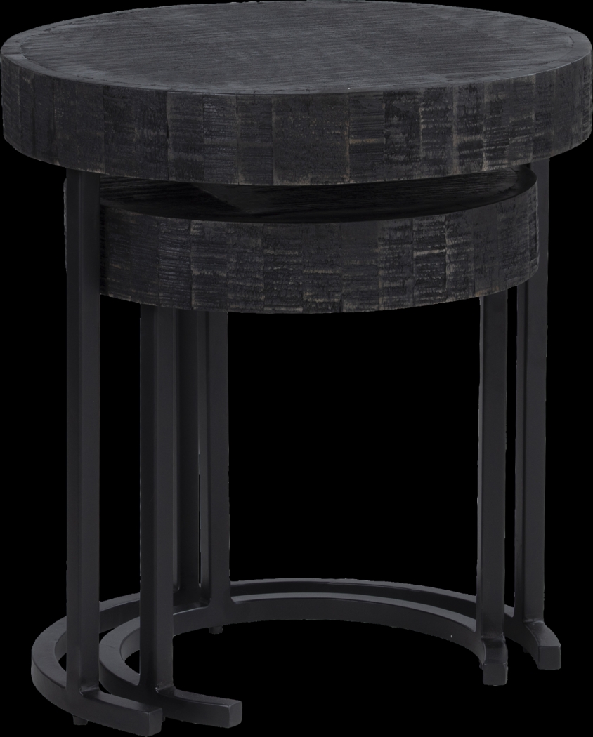 Zaldivar Black Nesting Tables, Set of 2 - Thumbnail - Image 1