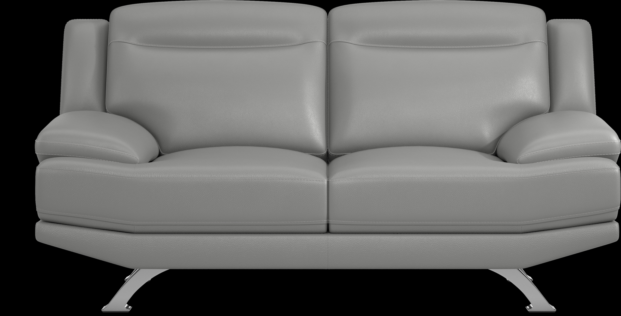 Zamora Gray Leather 3 Pc Living Room - Thumbnail - Image 6