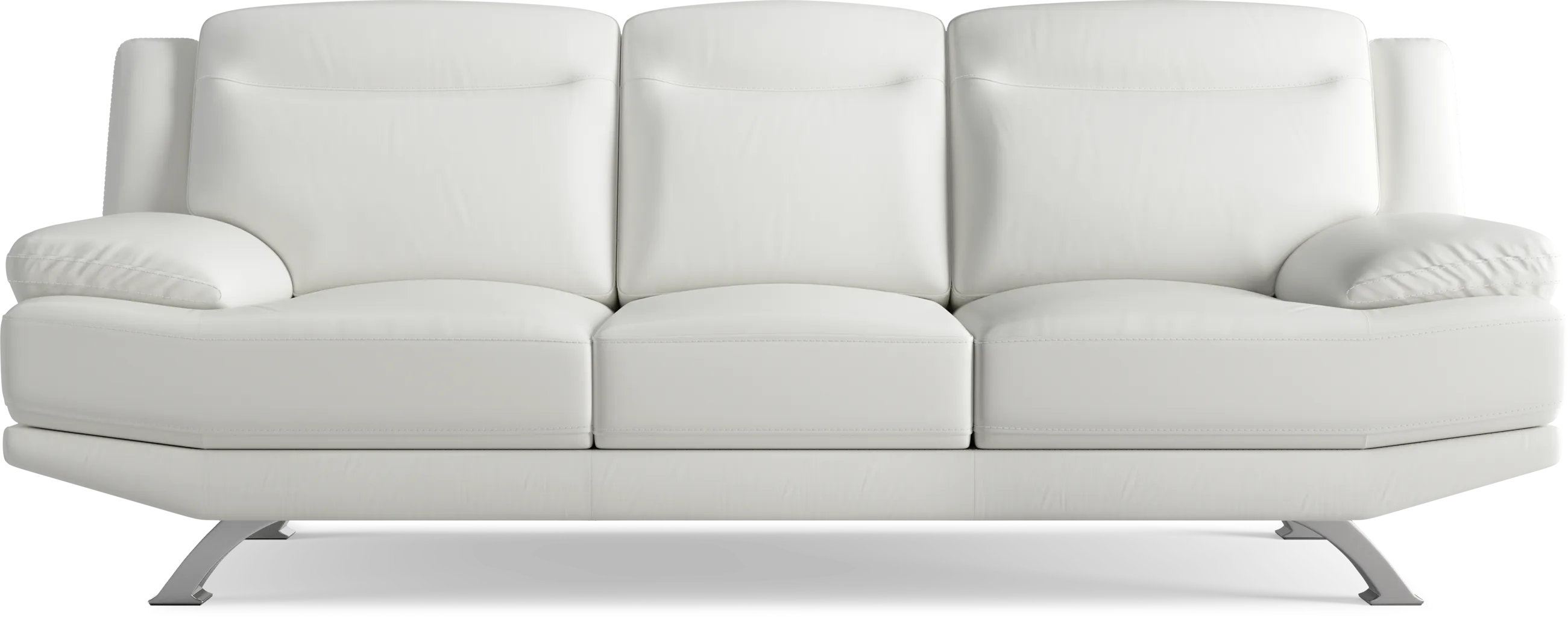 Zamora White Leather Sofa - Thumbnail - Image 1