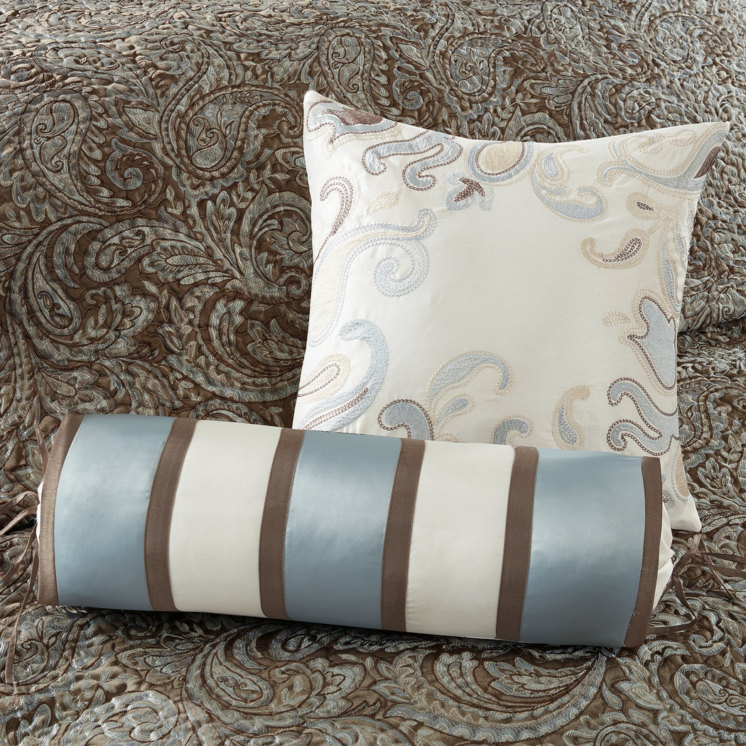 Zandria Blue 5 Pc King Bedspread Set - Thumbnail - Image 6