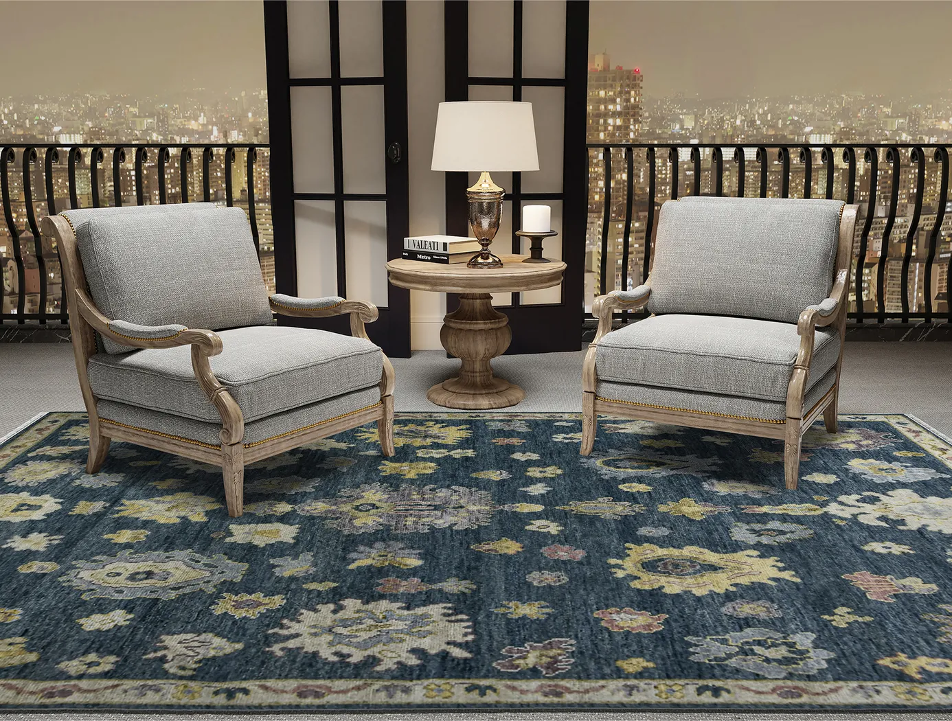 Zaola Blue 9' x 12' Rug - Thumbnail - Image 2