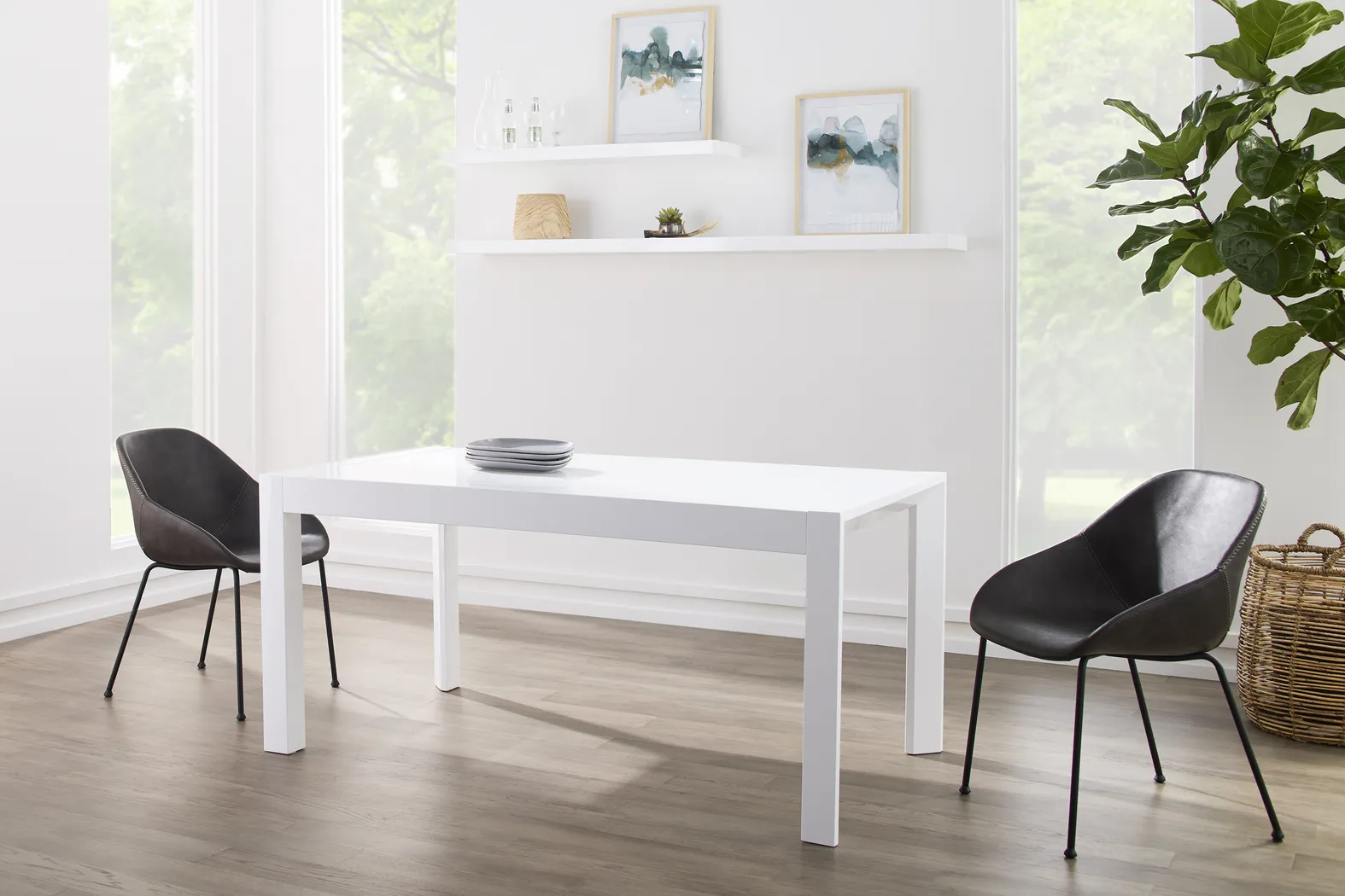 Zareck White Dining Table - Thumbnail - Image 3