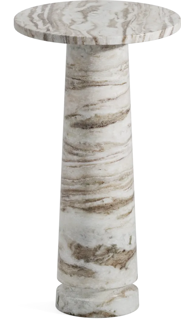 Zareen Brown Marble Accent Table - Thumbnail - Image 2