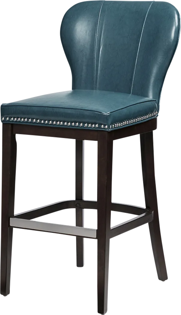 Zarroll Blue Counter Height Stool - Thumbnail - Image 1