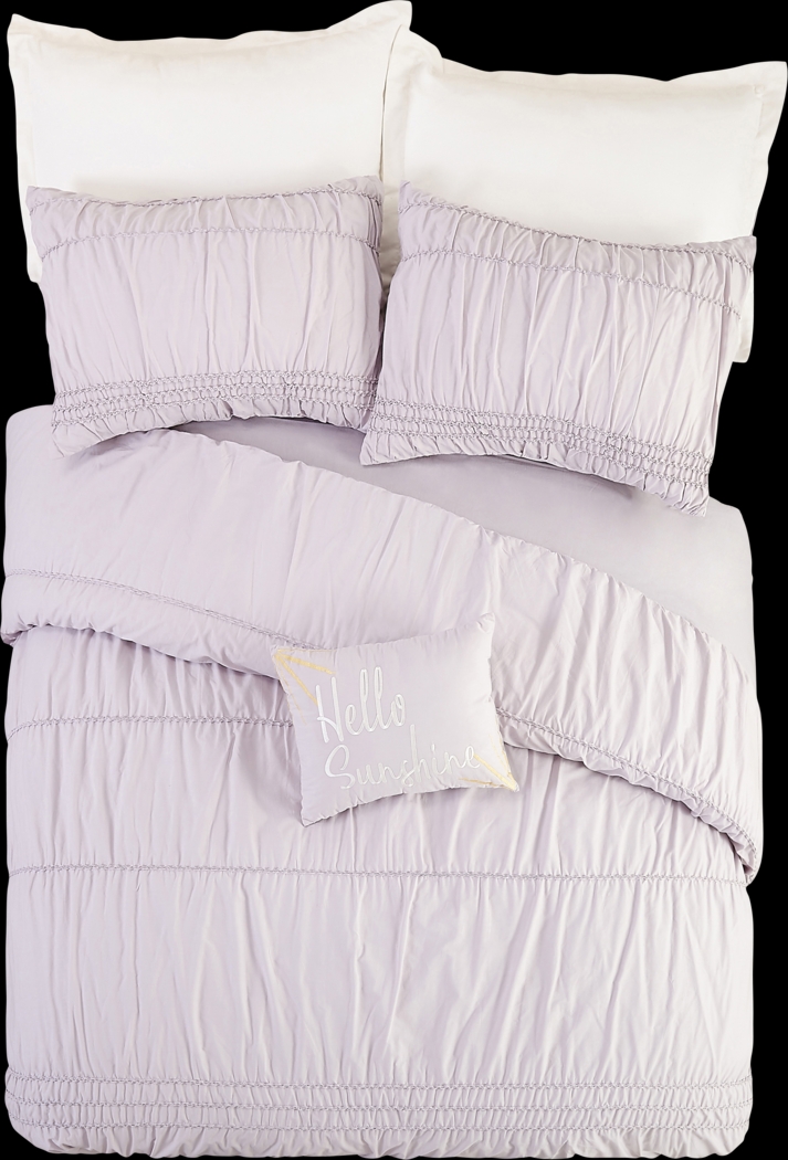 Zavia Purple 4 Pc King Comforter Set - Thumbnail - Image 2