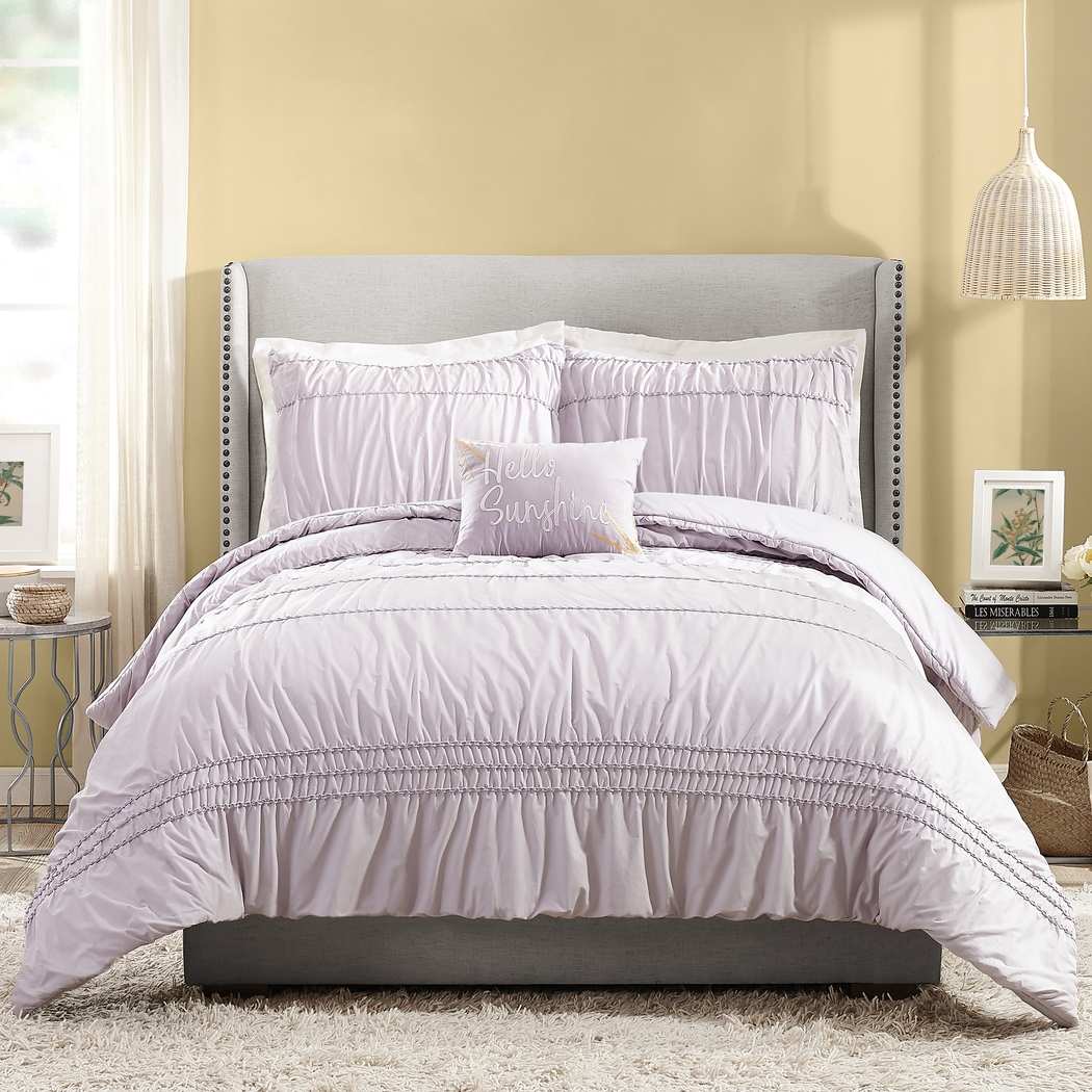 Zavia Purple 4 Pc King Comforter Set - Thumbnail - Image 1