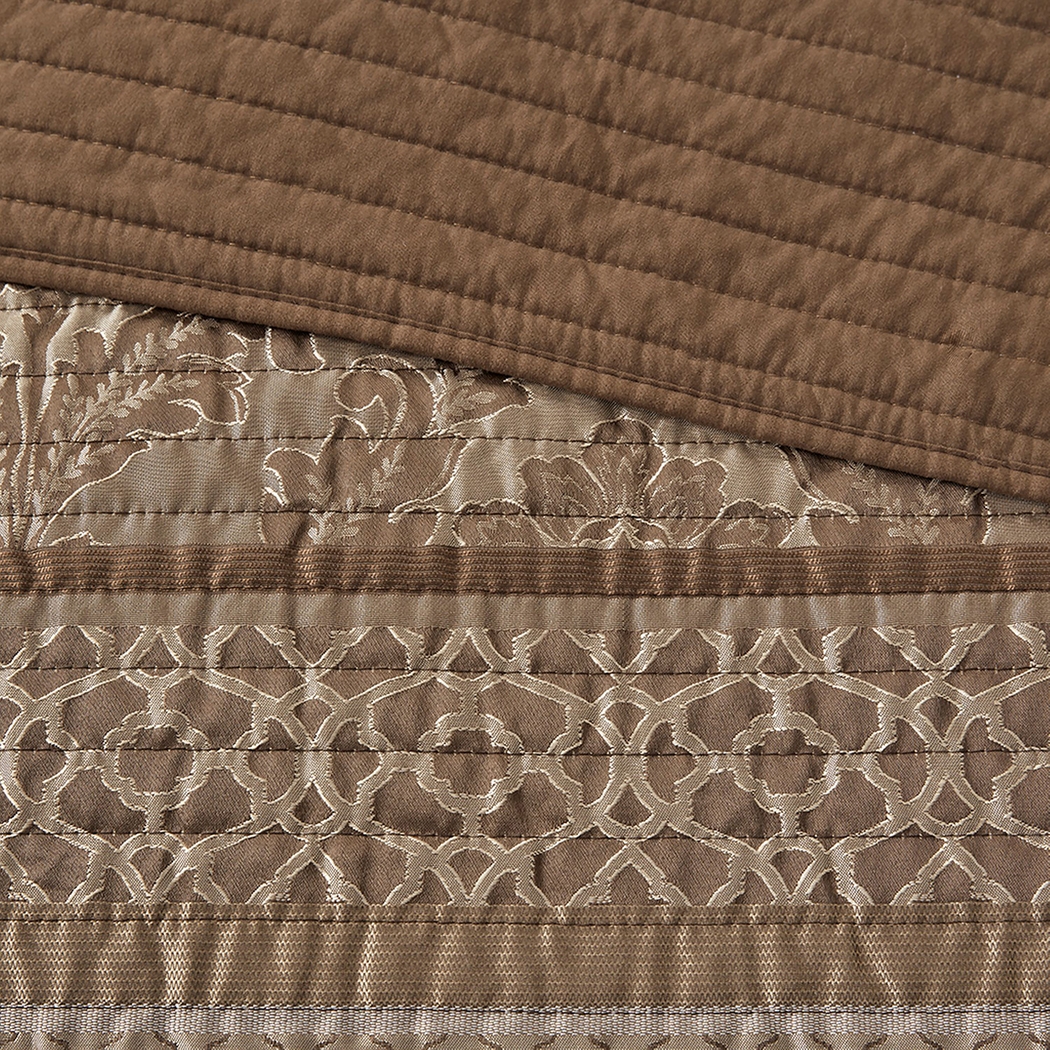 Zavis Brown 6 pc Full/ Queen Quilt Set - Thumbnail - Image 8