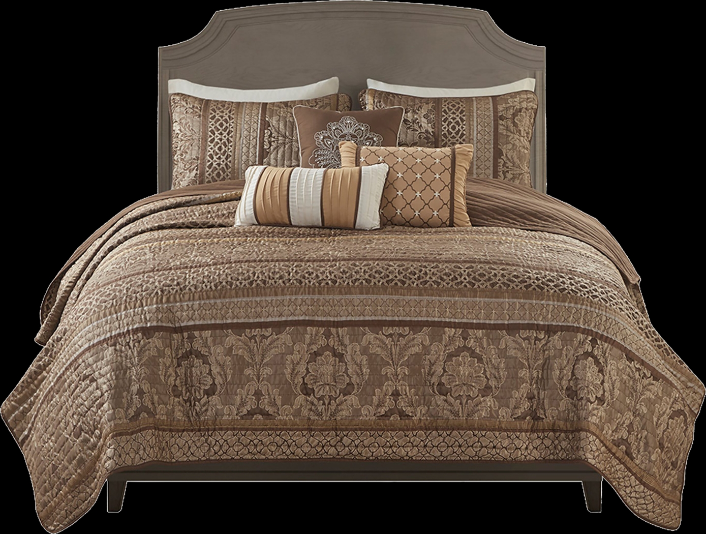 Zavis Brown 6 pc King/Cal King Quilt Set - Thumbnail - Image 1