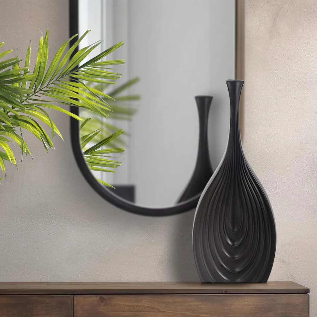 Zayd Black Low Vase - Thumbnail - Image 2
