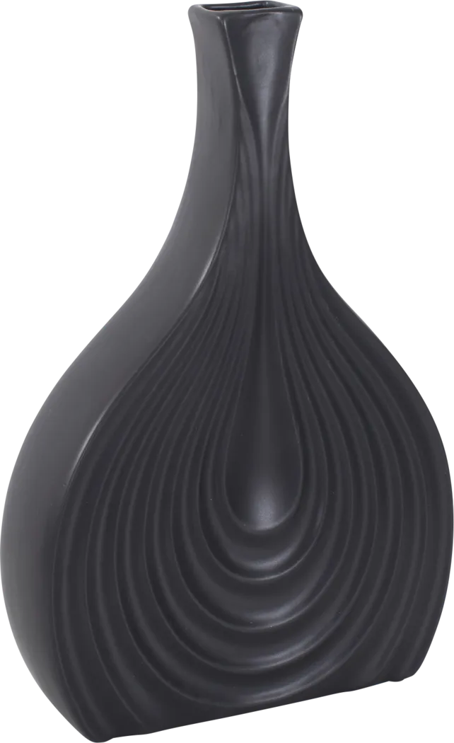 Zayd Black Low Vase - Thumbnail - Image 5