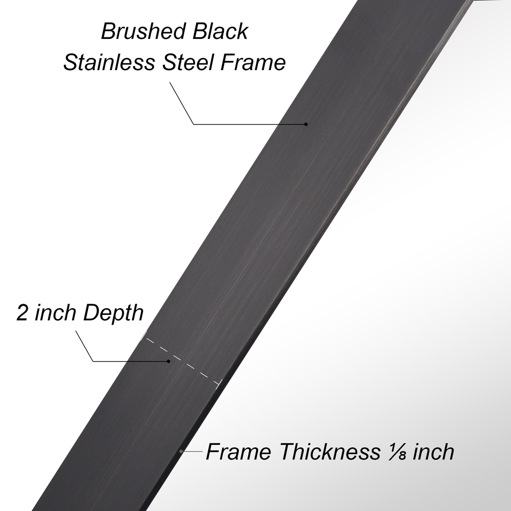 Zaylee Black Rectangular Mirror - Thumbnail - Image 6