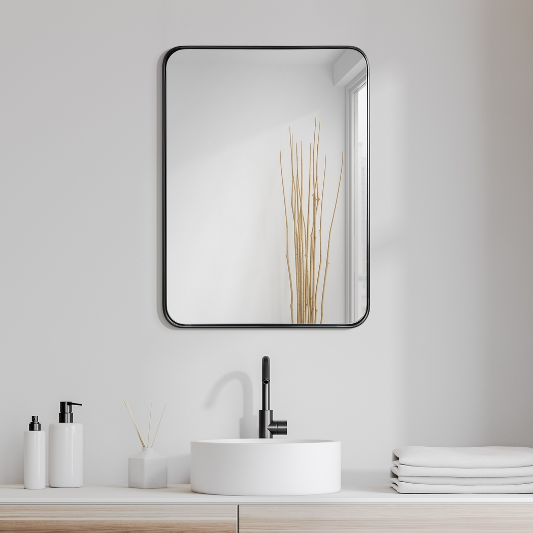 Zaylee Black Rectangular Mirror - Thumbnail - Image 9