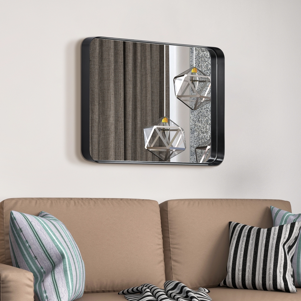Zaylee Black Rectangular Mirror - Thumbnail - Image 10