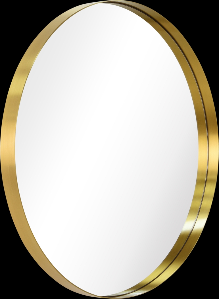 Zaylee Gold Round Mirror - Thumbnail - Image 2