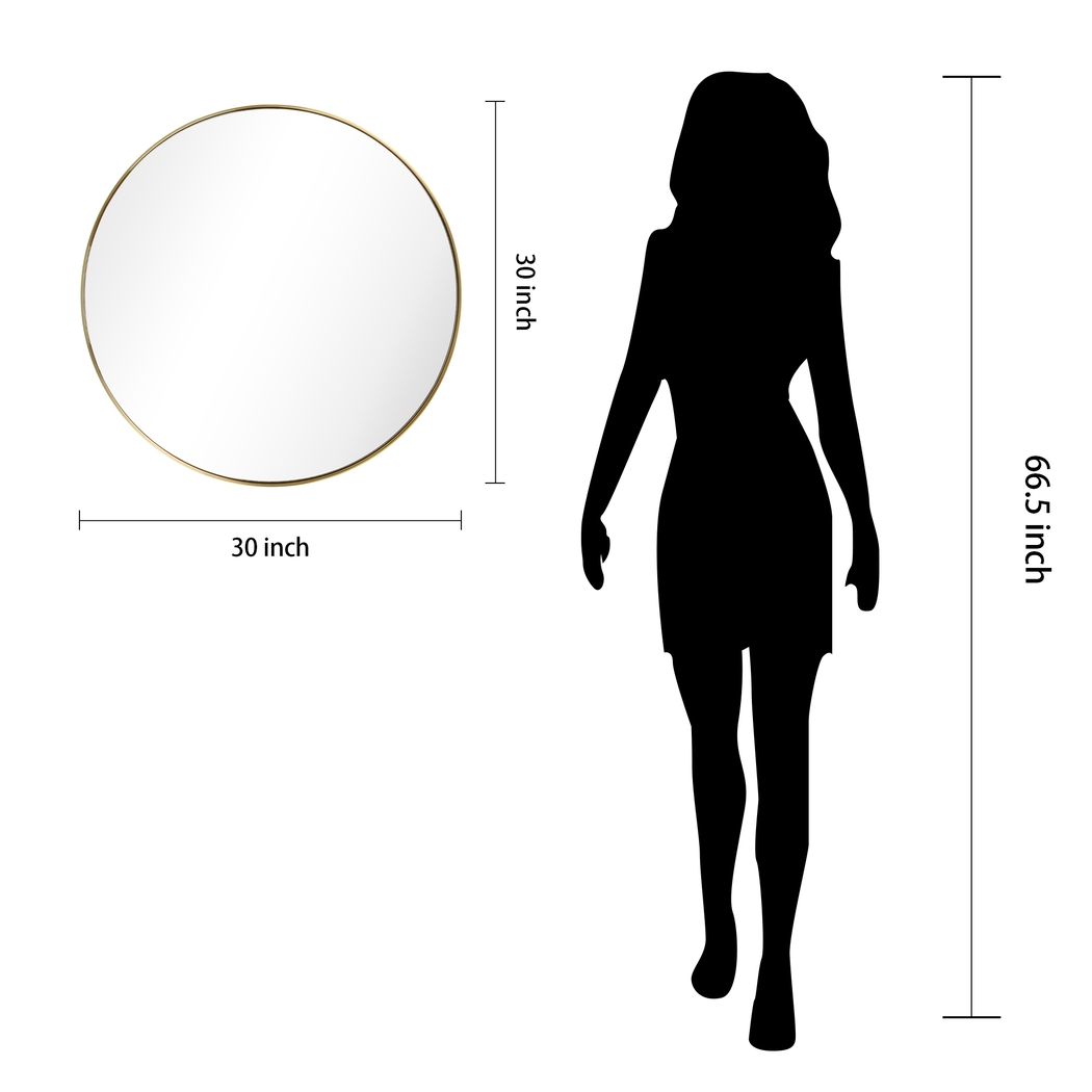 Zaylee Gold Round Mirror - Thumbnail - Image 8
