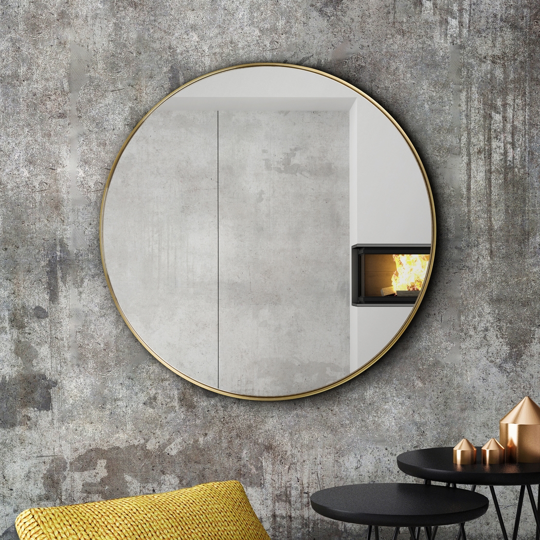 Zaylee Gold Round Mirror - Thumbnail - Image 9