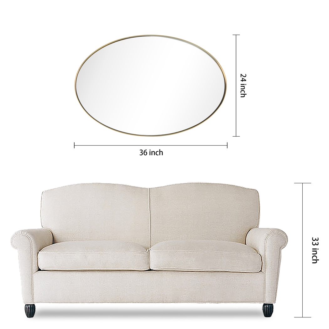 Zaylee Gold Oval Mirror - Thumbnail - Image 7