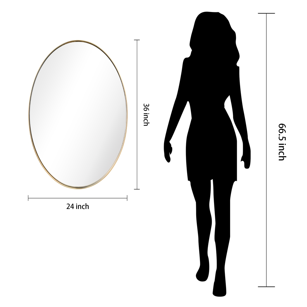 Zaylee Gold Oval Mirror - Thumbnail - Image 8