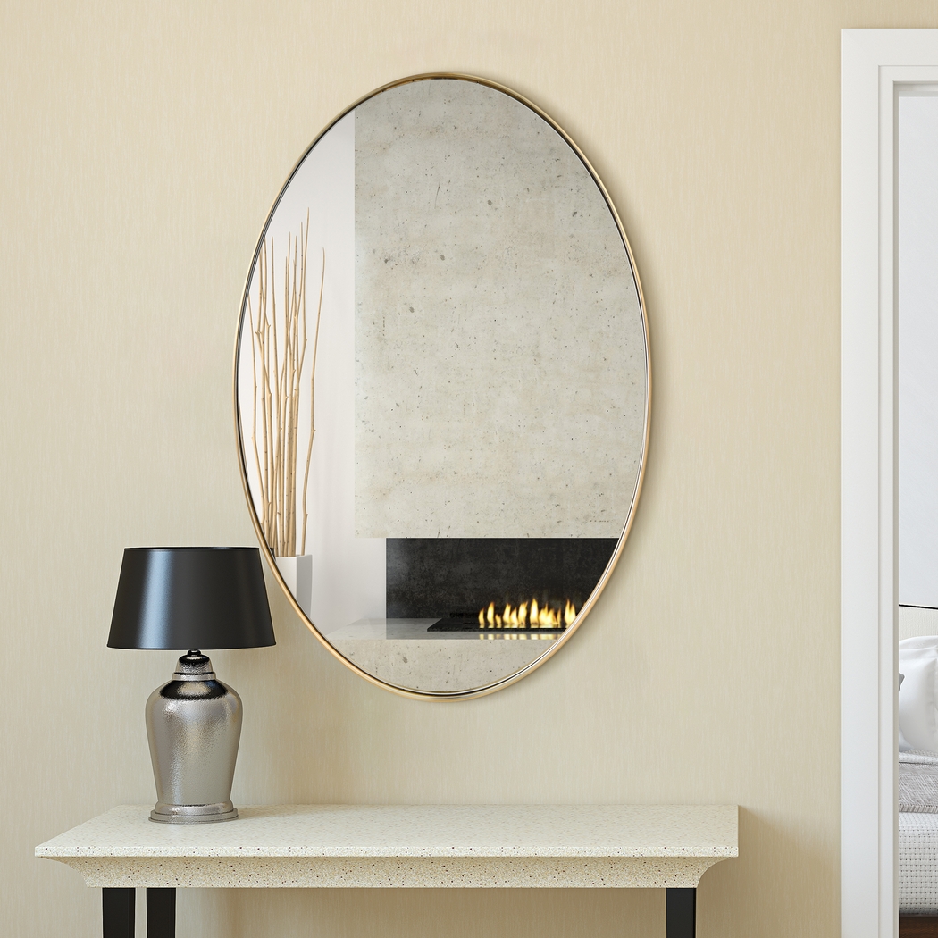 Zaylee Gold Oval Mirror - Thumbnail - Image 9