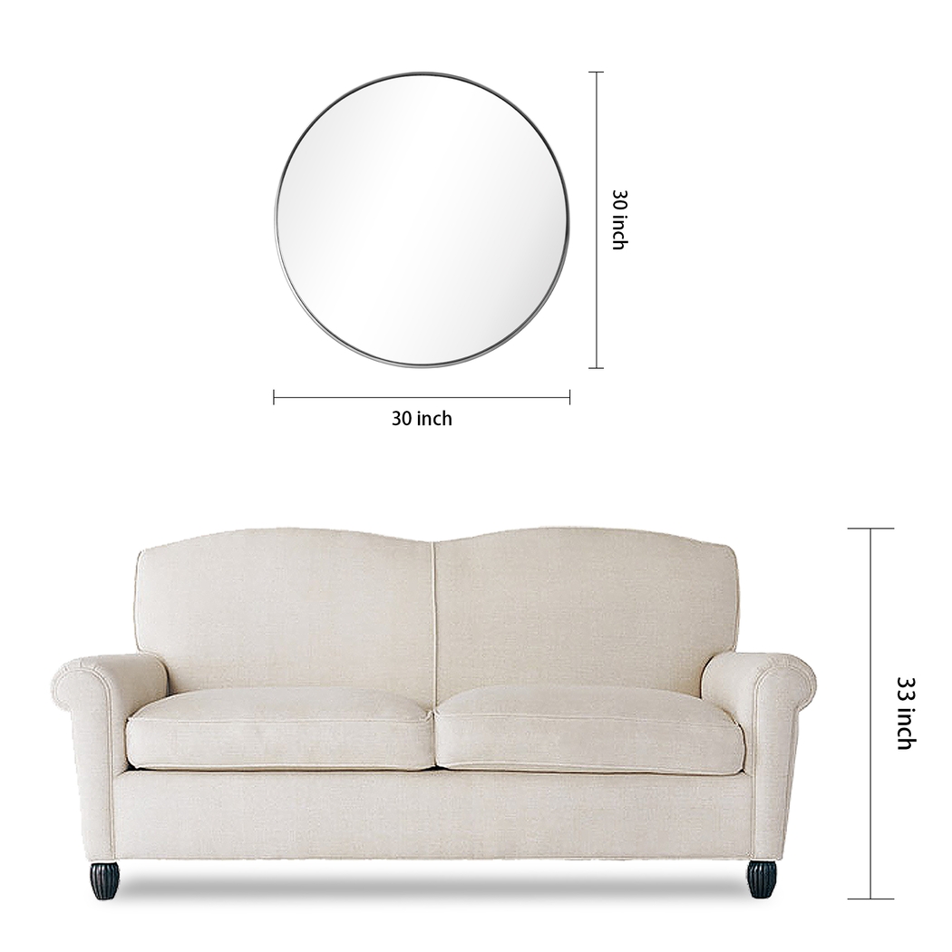 Zaylee Silver Round Mirror - Thumbnail - Image 7