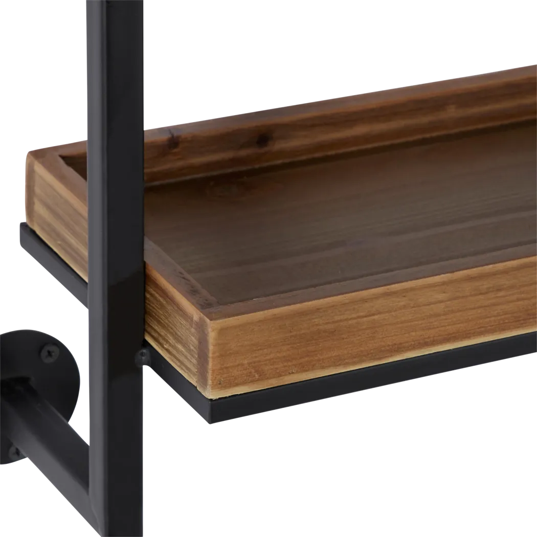 Zayru Brown Wall Shelf - Thumbnail - Image 3