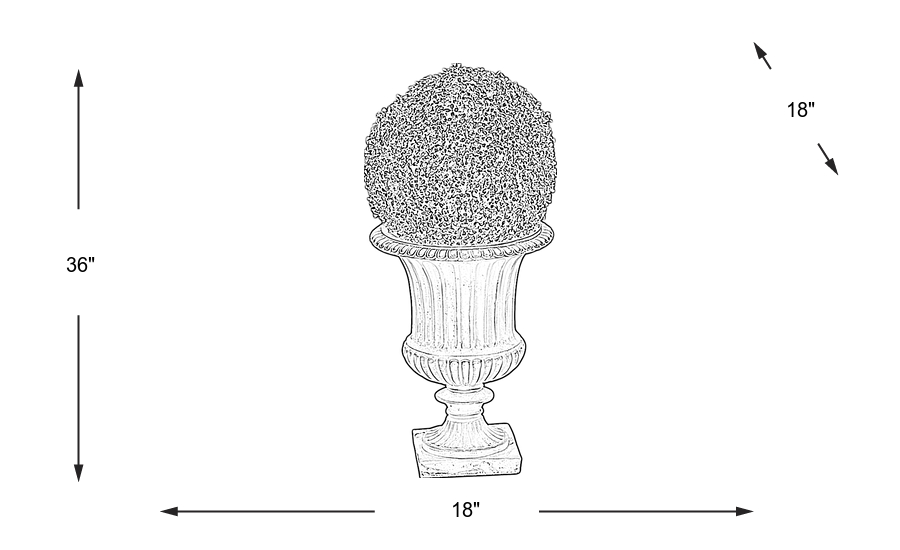 Dimension Image. Please refer to the Dimension Tab on this page for dimension details.