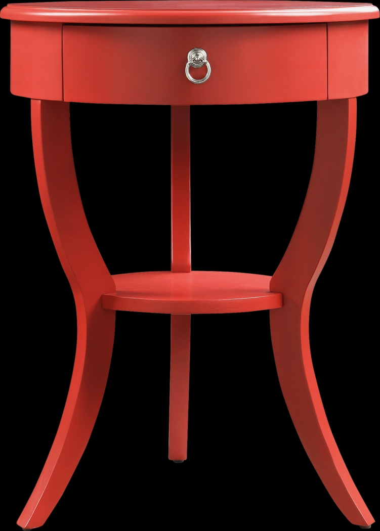 Zellman Red Accent Table - Thumbnail - Image 1
