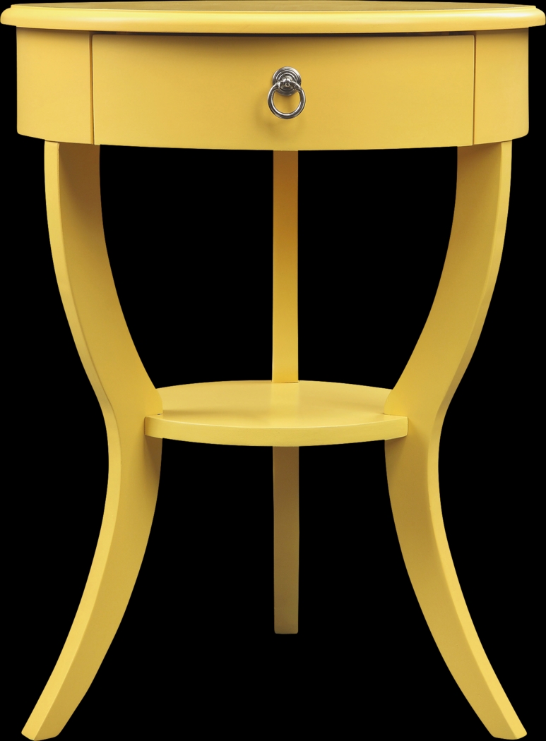 Zellman Yellow Accent Table - Thumbnail - Image 1