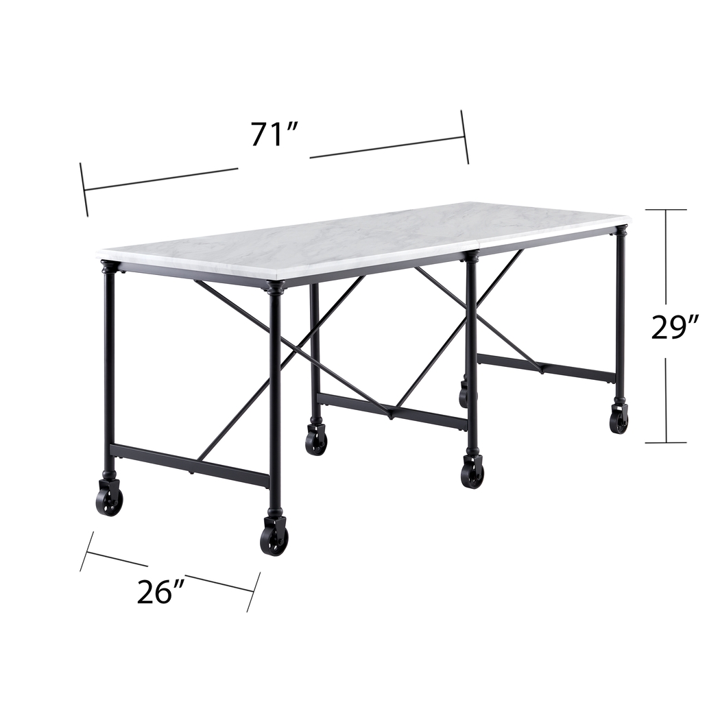 Zellmark White Kitchen Island - Thumbnail - Image 8
