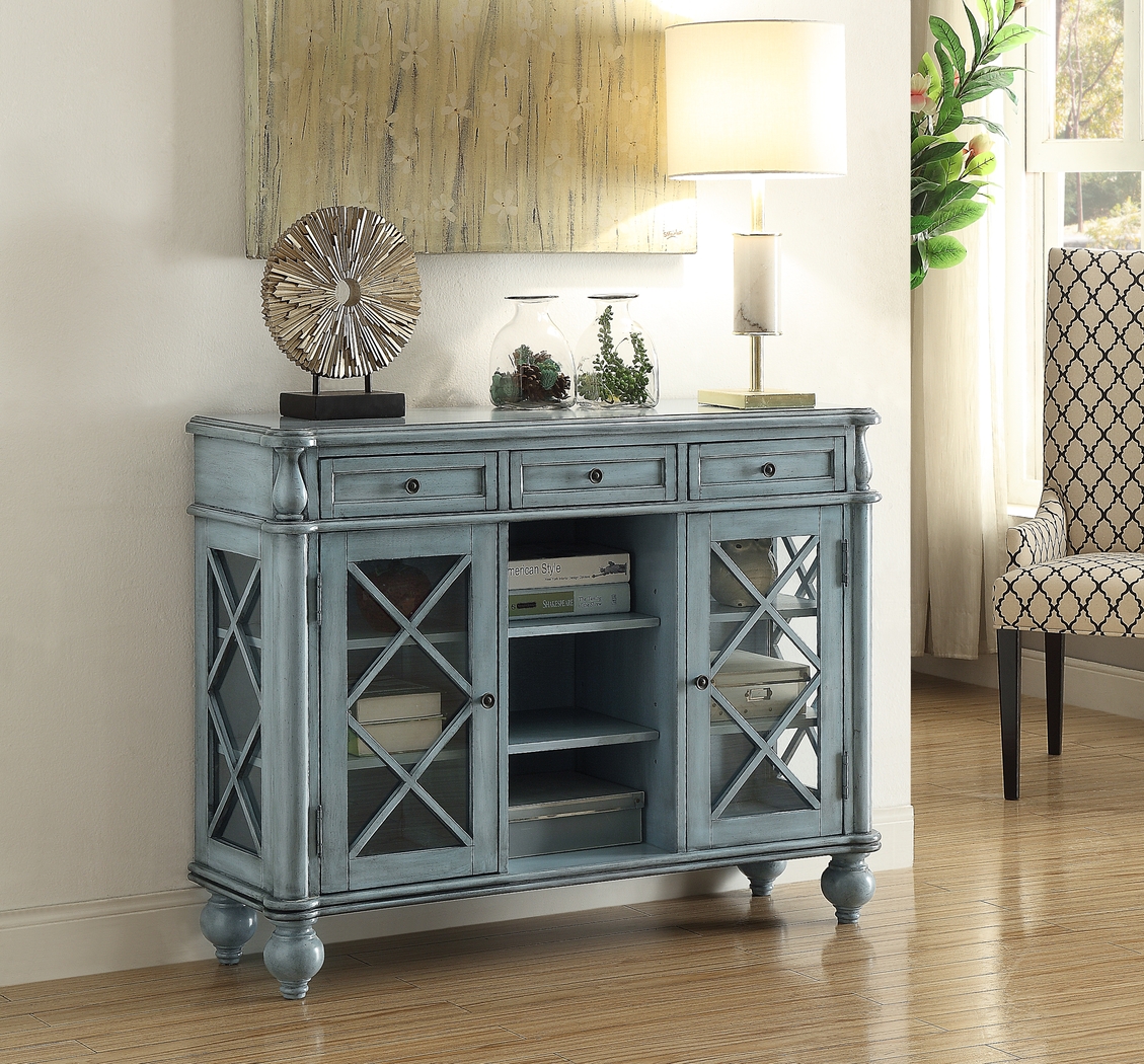 Zellmart Blue Credenza - Thumbnail - Image 2
