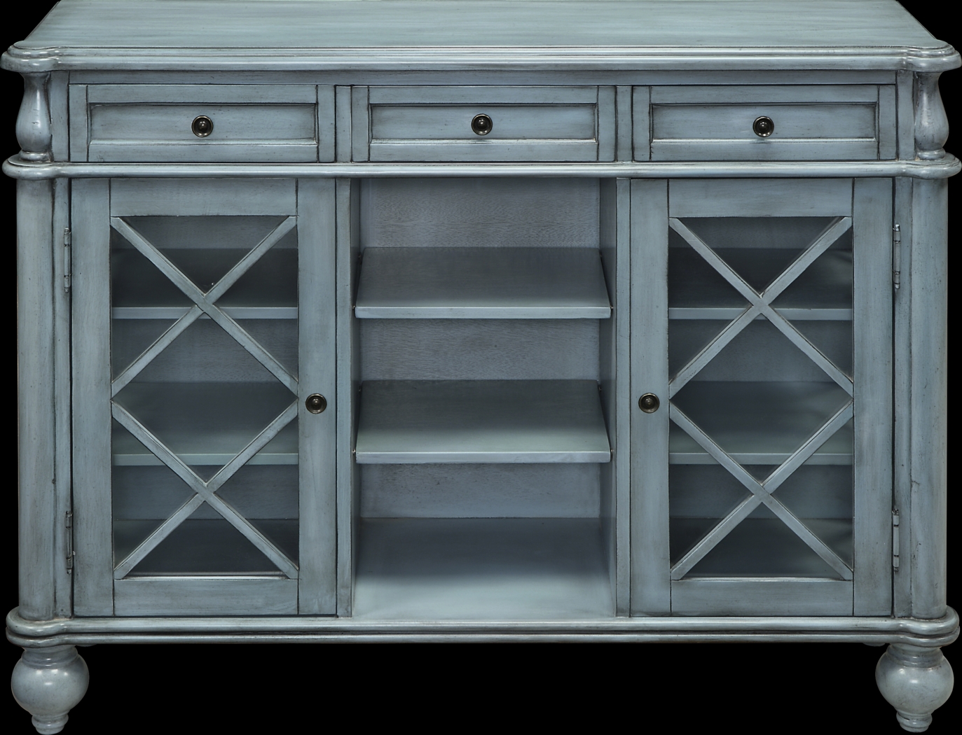 Zellmart Blue Credenza - Thumbnail - Image 3