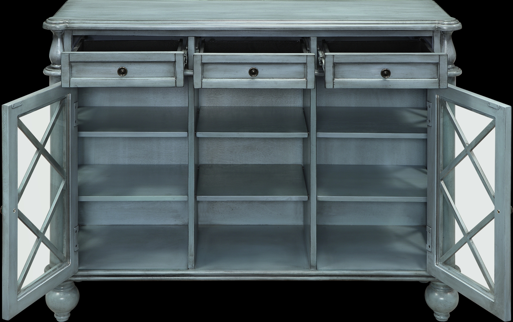 Zellmart Blue Credenza - Thumbnail - Image 4