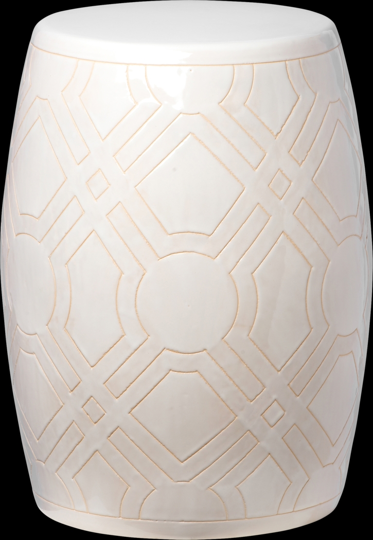 Zelton White Outdoor Stool - Thumbnail - Image 1