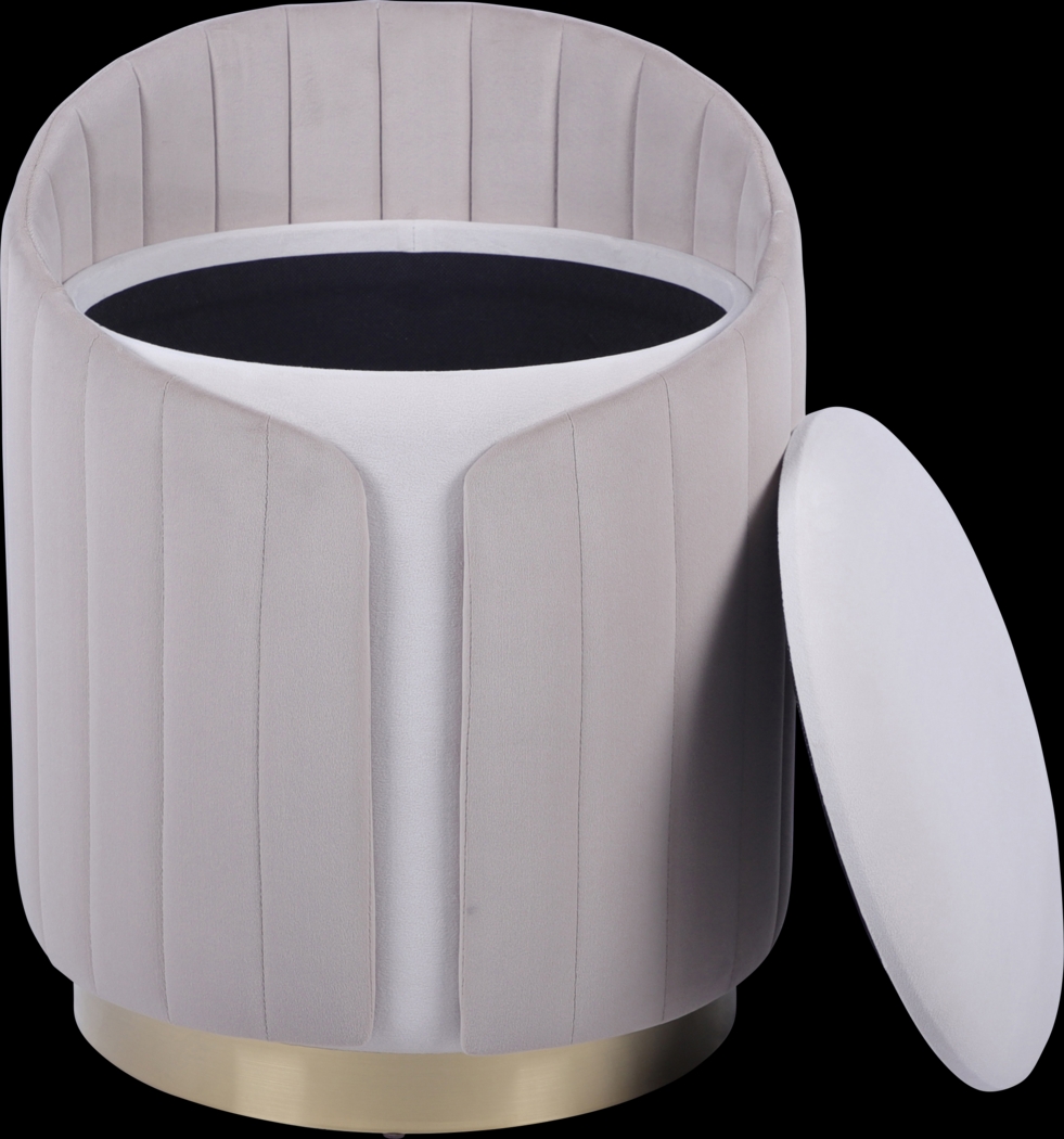 Zelyra Beige Storage Ottoman - Thumbnail - Image 8