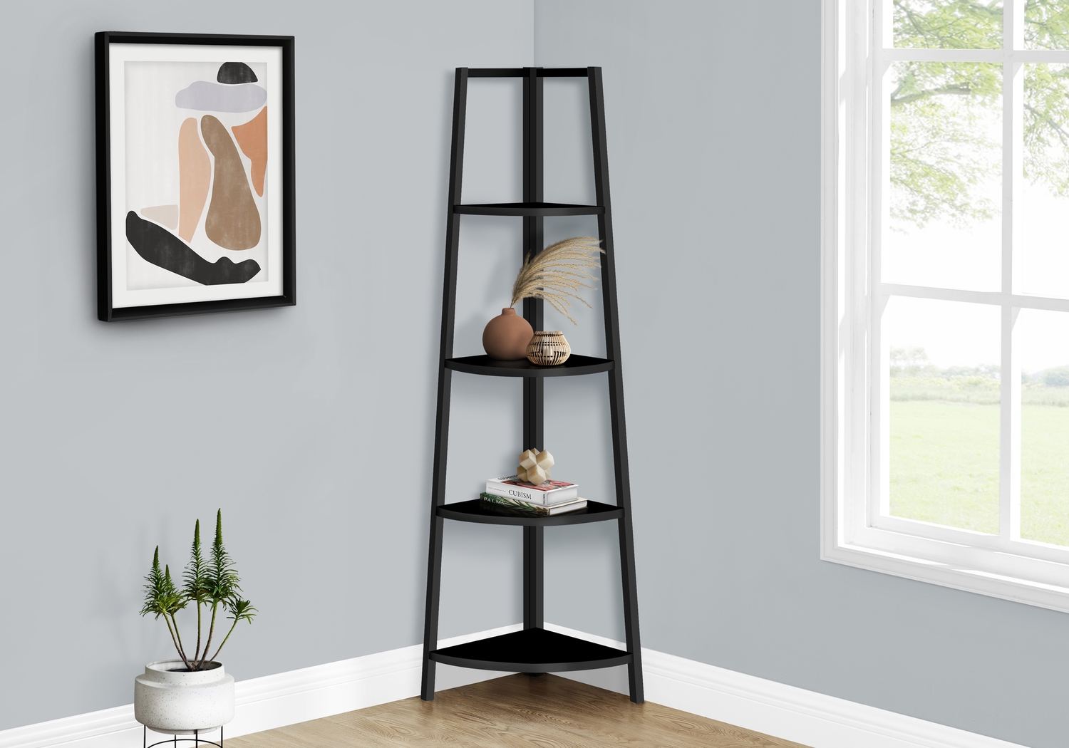 Zemke Black Bookcase - Thumbnail - Image 2
