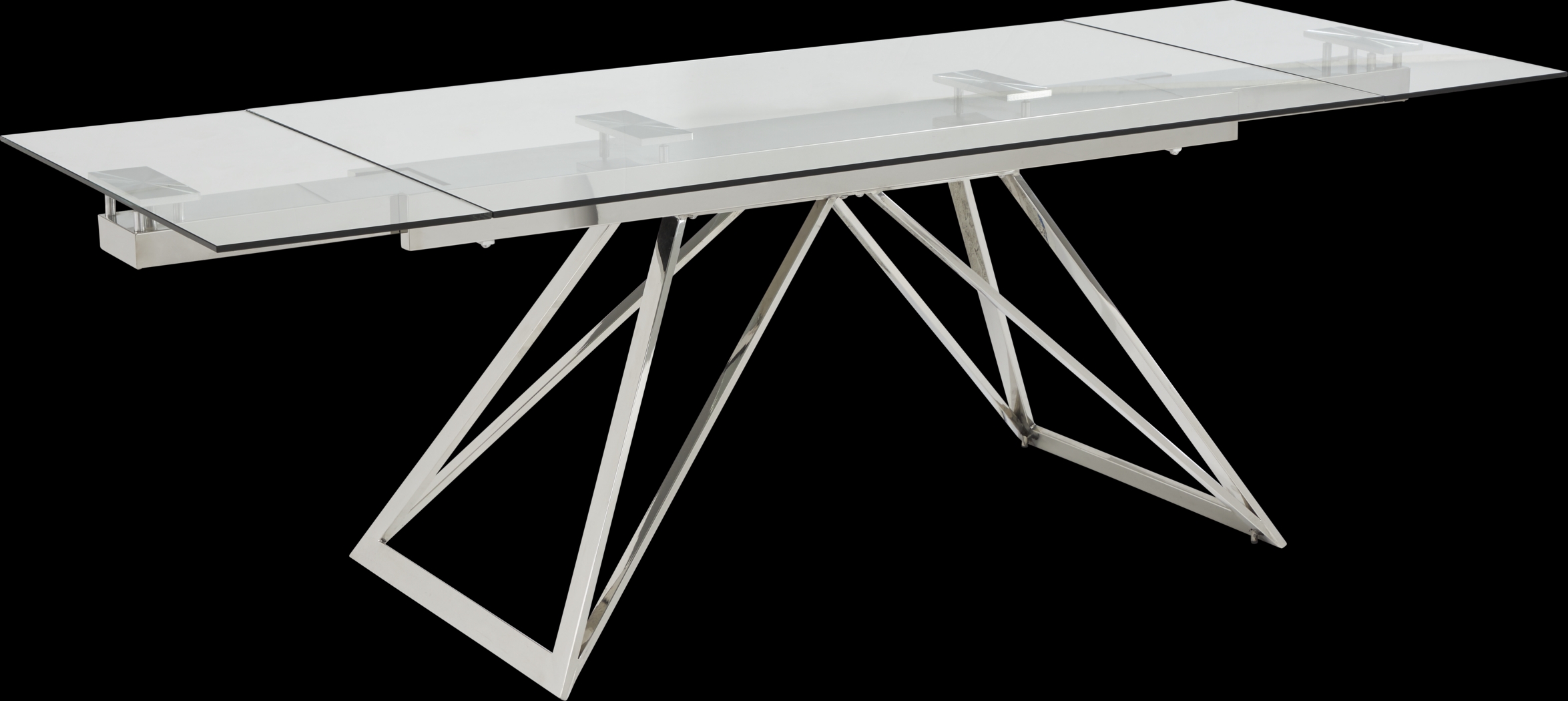 Zenica Silver 5 Pc Rectangle Dining Room with Blue Chairs - Thumbnail - Image 3