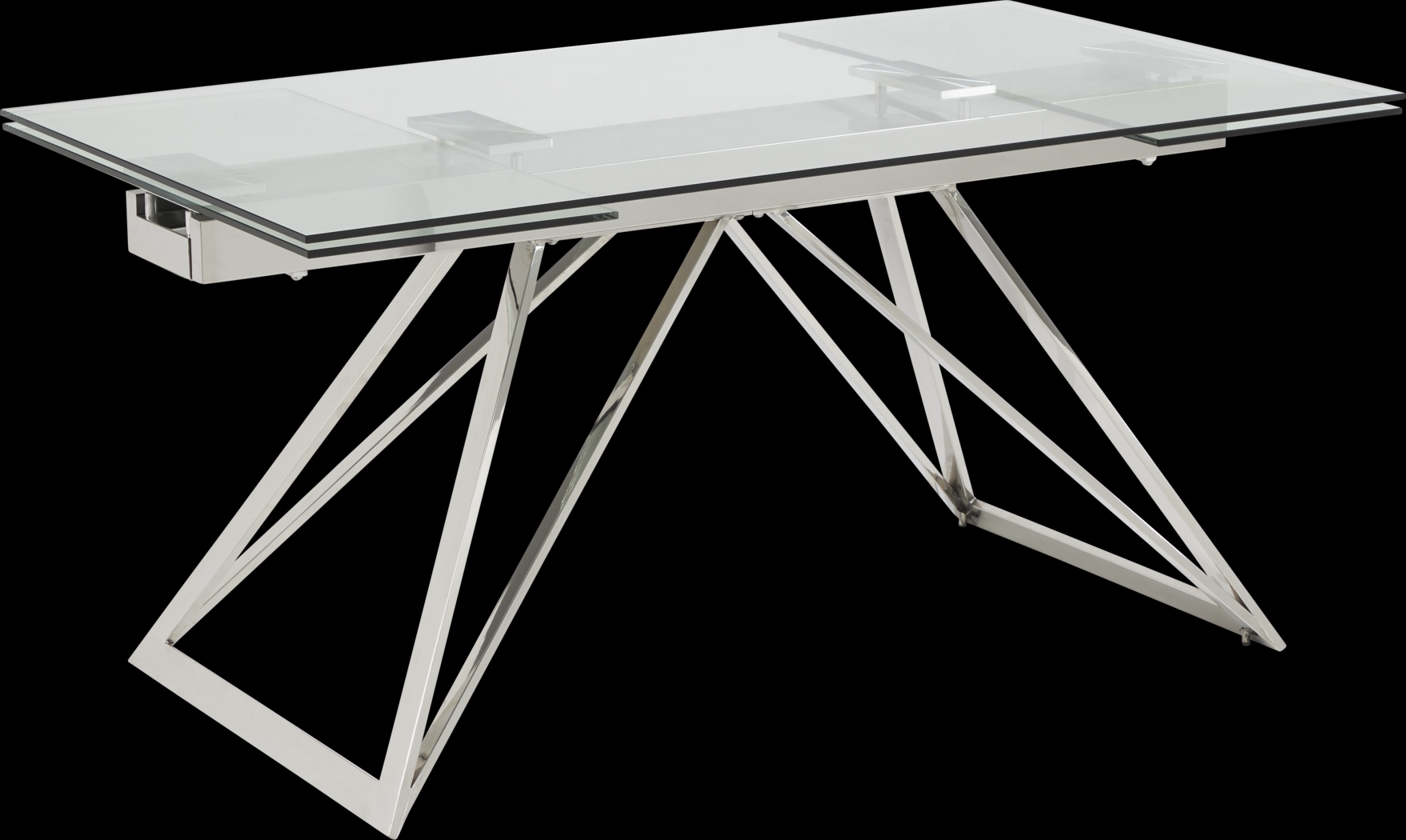 Zenica Silver 5 Pc Rectangle Dining Room with Blue Chairs - Thumbnail - Image 2