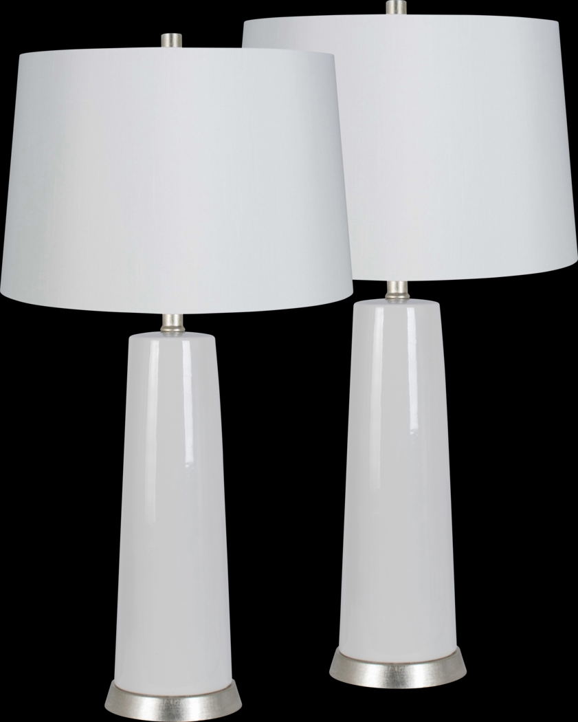 Zenna Road White Table Lamps, Set of 2 - Thumbnail - Image 1