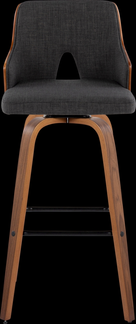 Zennia Black Swivel Barstool, Set of 2 - Thumbnail - Image 7