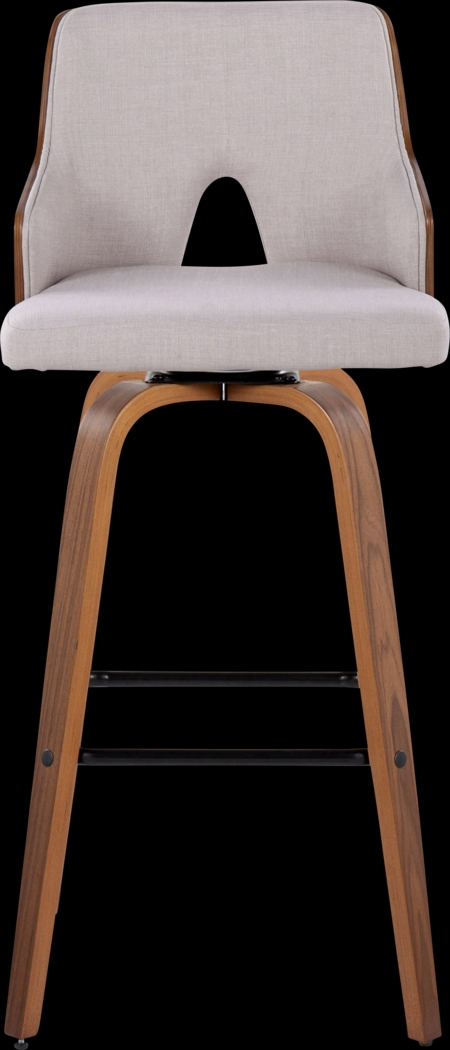 Zennia Cream Swivel Barstool, Set of 2 - Thumbnail - Image 7