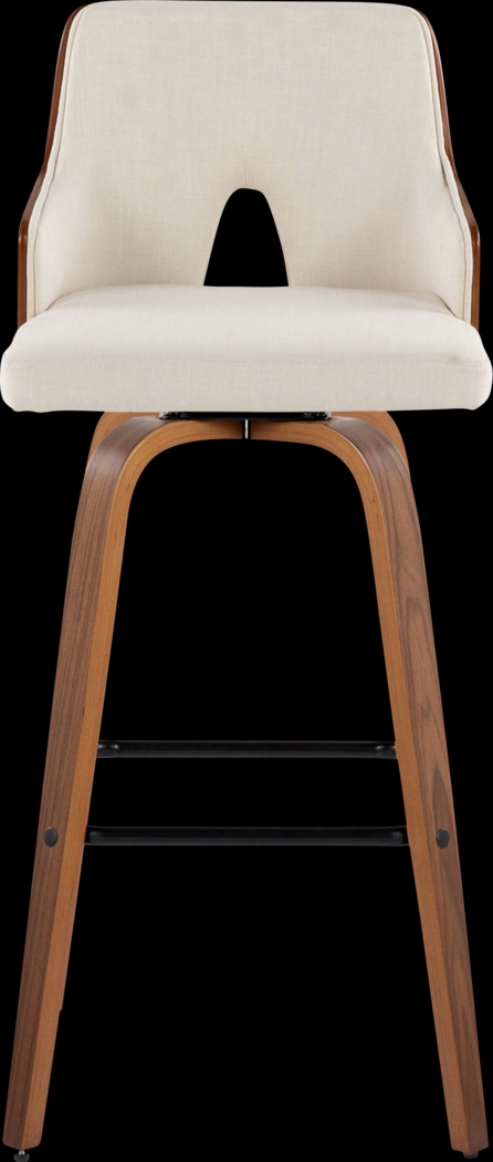 Zennia Cream Swivel Barstool, Set of 2 - Thumbnail - Image 7