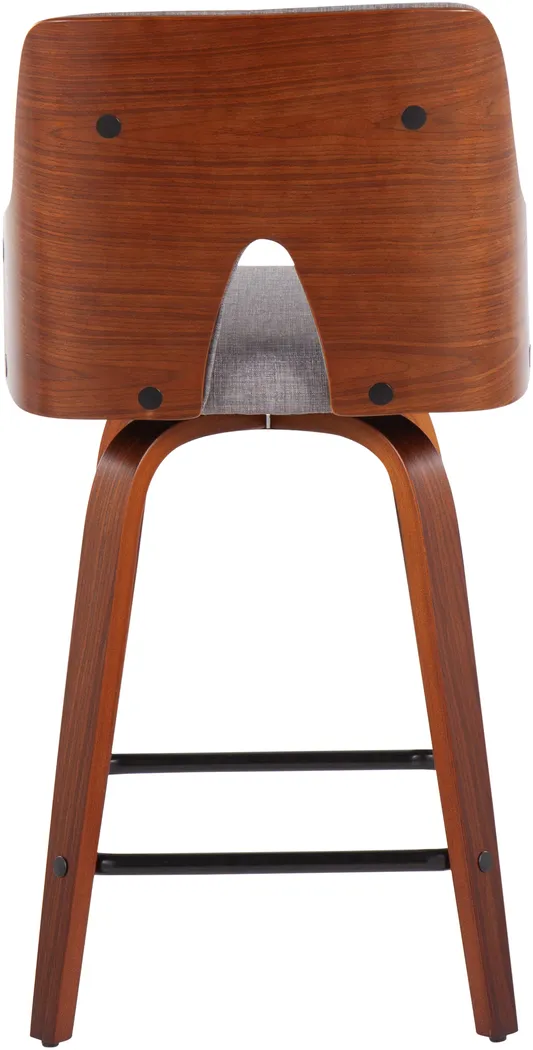 Zennia Gray Counter Height Stool, Set of 2 - Thumbnail - Image 5