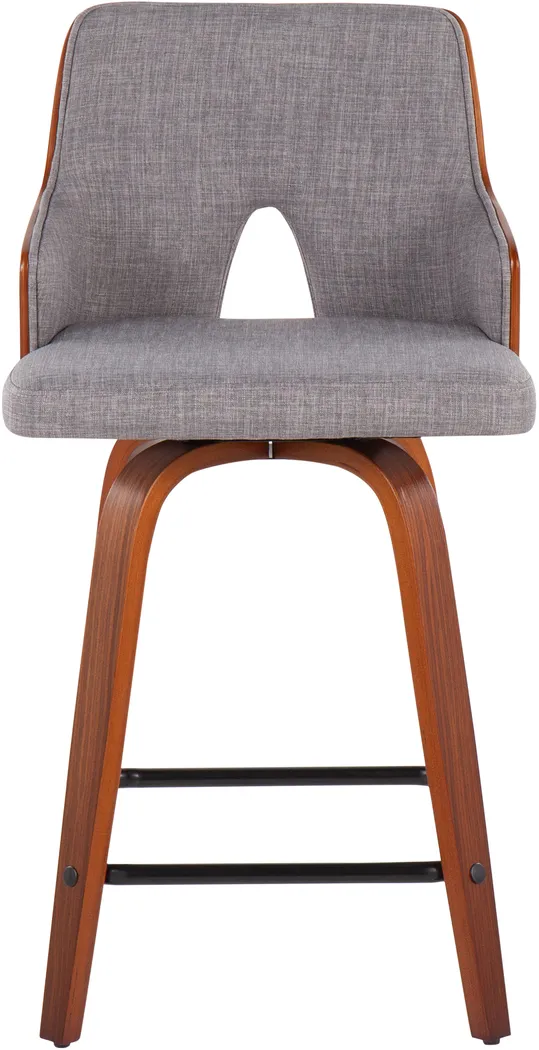 Zennia Gray Counter Height Stool, Set of 2 - Thumbnail - Image 6